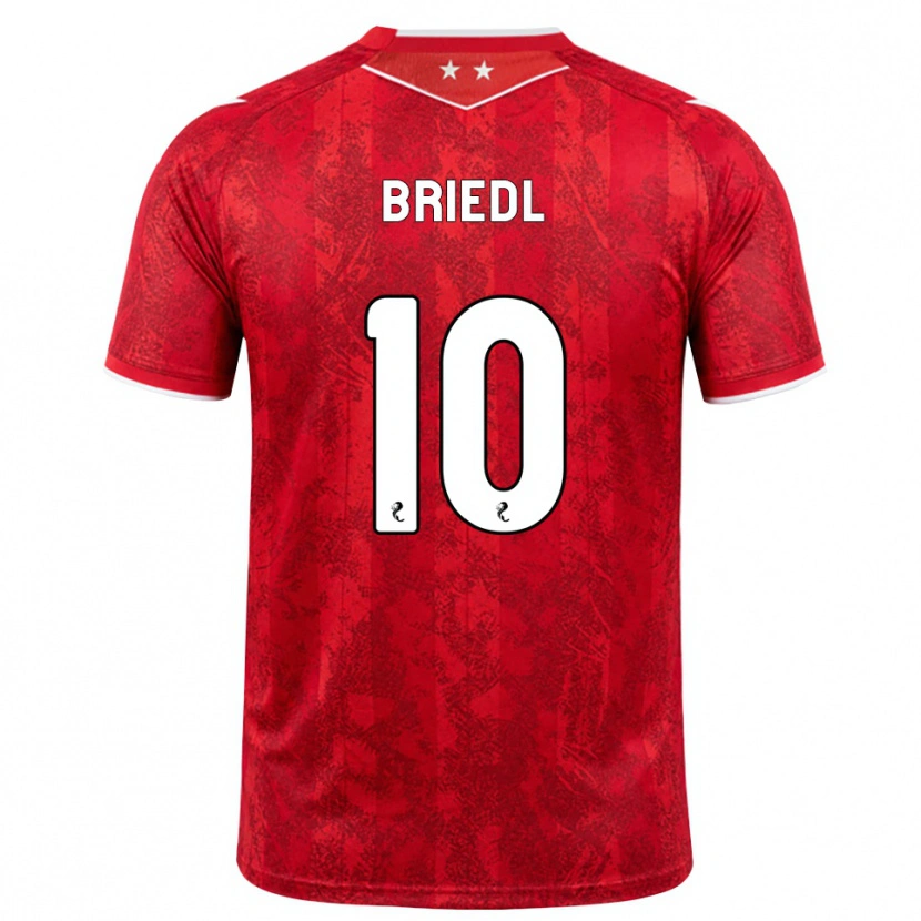 Danxen Barn Alexander Briedl #10 Röd Vit Hemmatröja Matchtröjor 2026/27 Tröjor T-Tröja