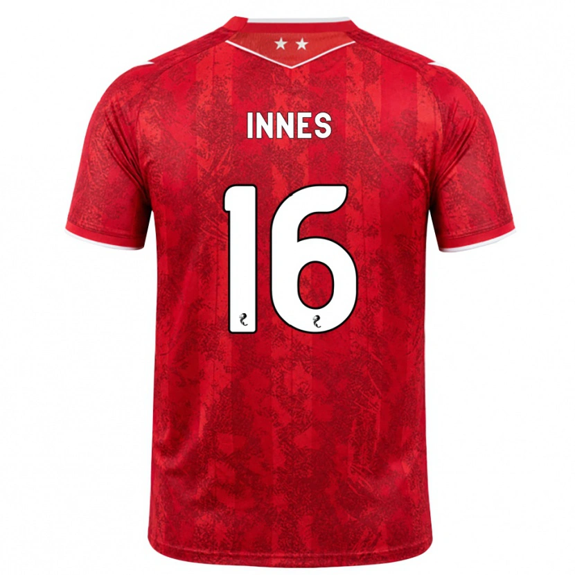 Danxen Barn Hannah Innes #16 Röd Vit Hemmatröja Matchtröjor 2026/27 Tröjor T-Tröja