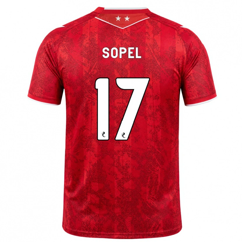 Danxen Barn Nadia Sopel #17 Röd Vit Hemmatröja Matchtröjor 2026/27 Tröjor T-Tröja