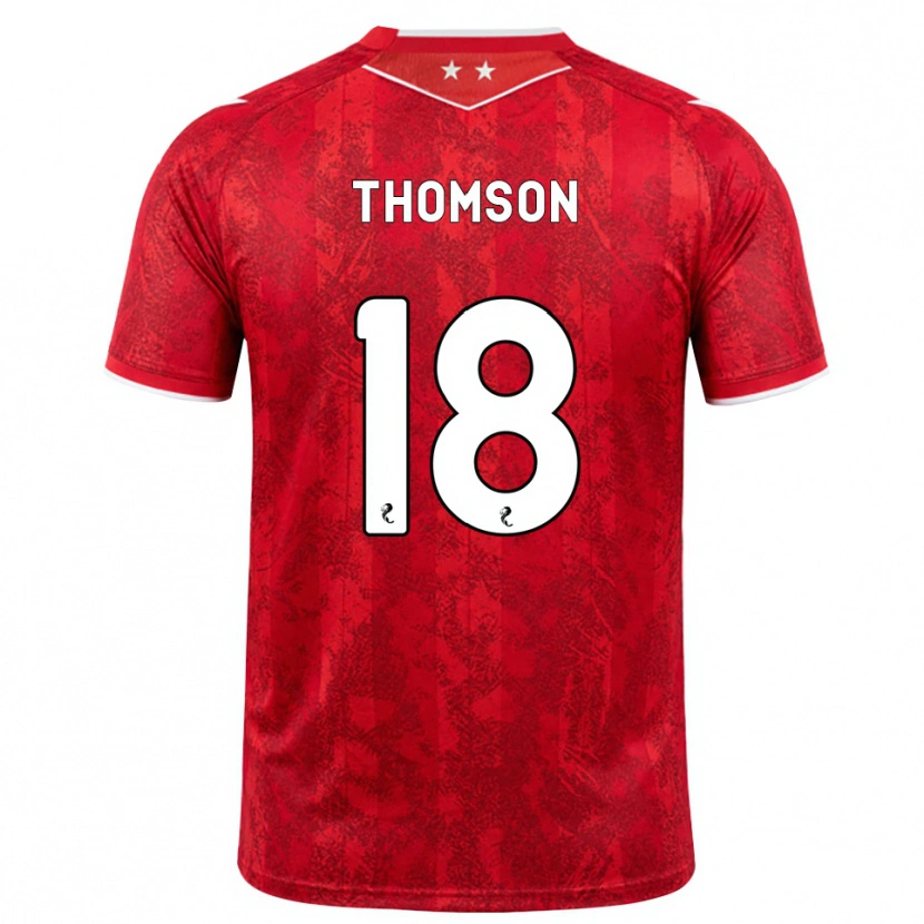 Danxen Barn Eva Thomson #18 Röd Vit Hemmatröja Matchtröjor 2026/27 Tröjor T-Tröja