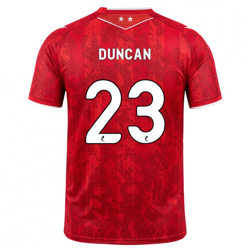 Danxen Barn Ryan Duncan #23 Röd Vit Hemmatröja Matchtröjor 2026/27 Tröjor T-Tröja