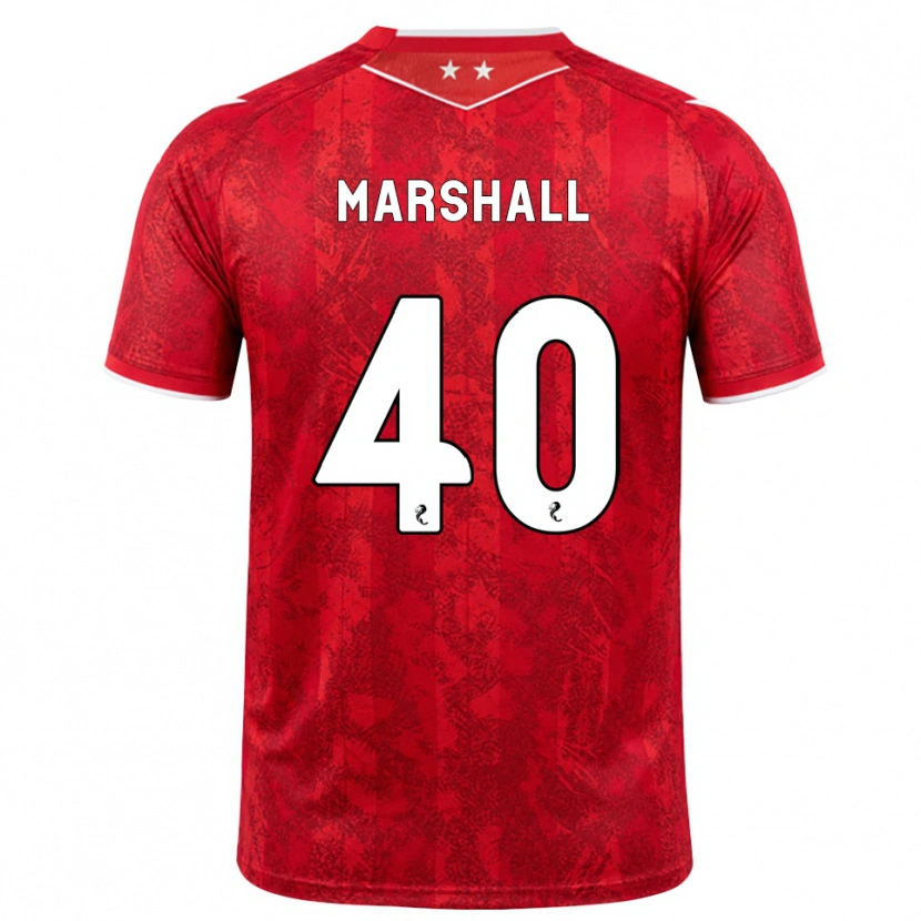 Danxen Barn Findlay Marshall #40 Röd Vit Hemmatröja Matchtröjor 2026/27 Tröjor T-Tröja