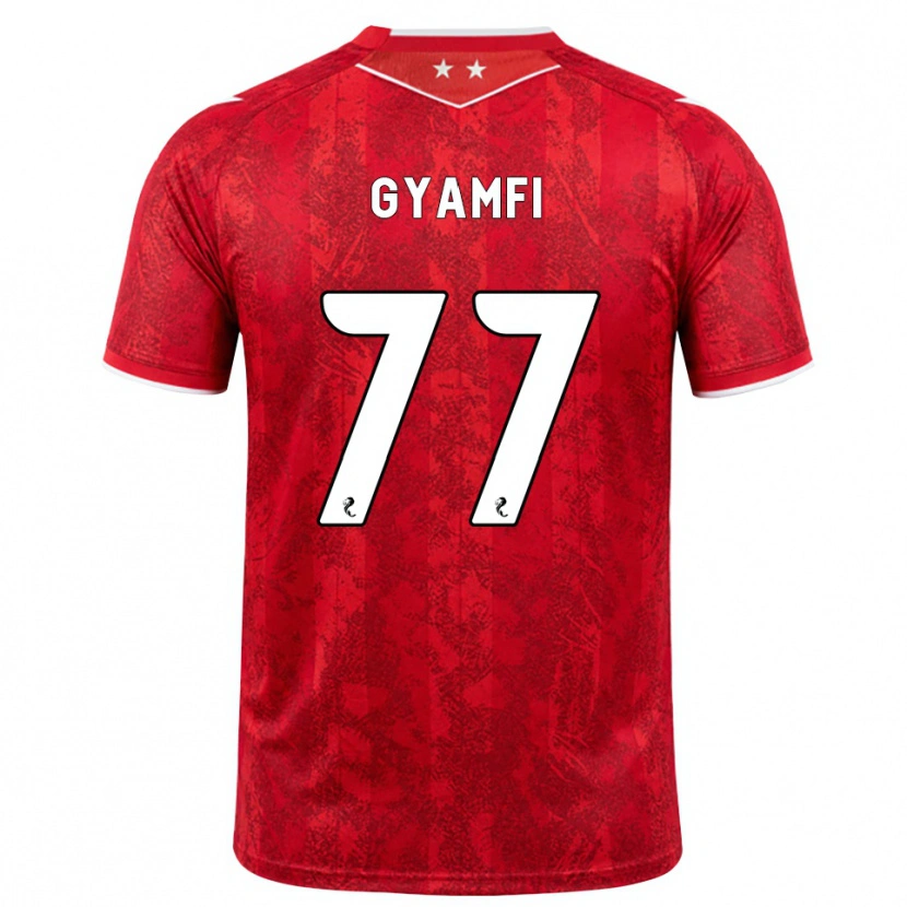 Danxen Barn Emmanuel Gyamfi #77 Röd Vit Hemmatröja Matchtröjor 2026/27 Tröjor T-Tröja