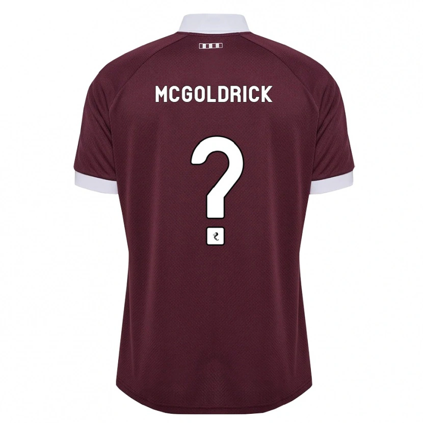 Danxen Barn Zac Mcgoldrick #0 Vinröd Vit Hemmatröja Matchtröjor 2026/27 Tröjor T-Tröja