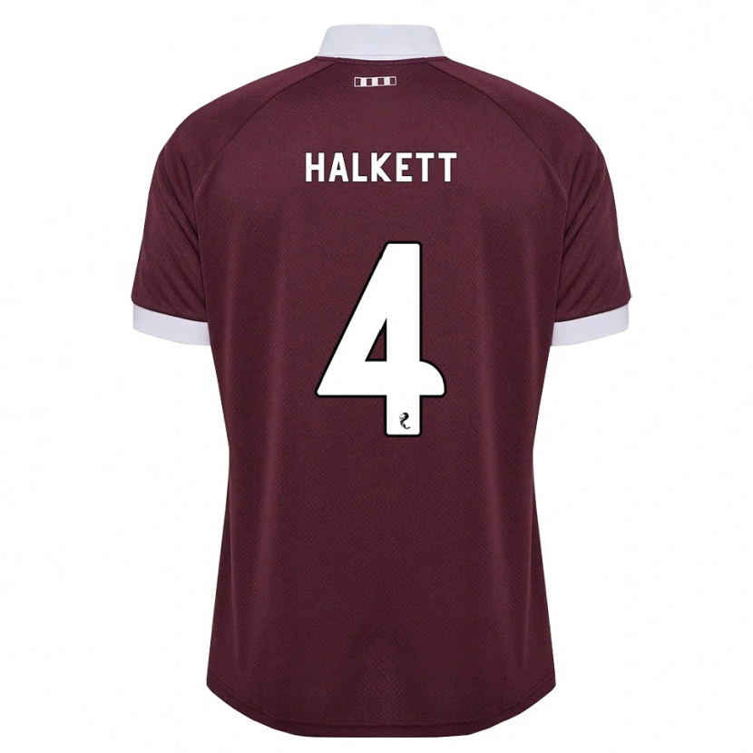 Danxen Barn Craig Halkett #4 Vinröd Vit Hemmatröja Matchtröjor 2026/27 Tröjor T-Tröja