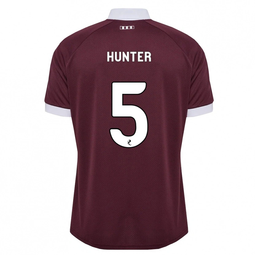 Danxen Barn Georgia Hunter #5 Vinröd Vit Hemmatröja Matchtröjor 2026/27 Tröjor T-Tröja