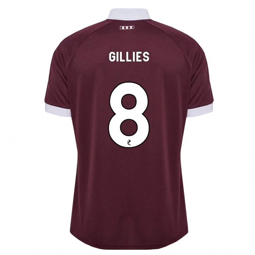 Danxen Barn Matthew Gillies #8 Vinröd Vit Hemmatröja Matchtröjor 2026/27 Tröjor T-Tröja