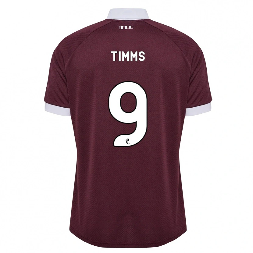 Danxen Barn Georgia Timms #9 Vinröd Vit Hemmatröja Matchtröjor 2026/27 Tröjor T-Tröja