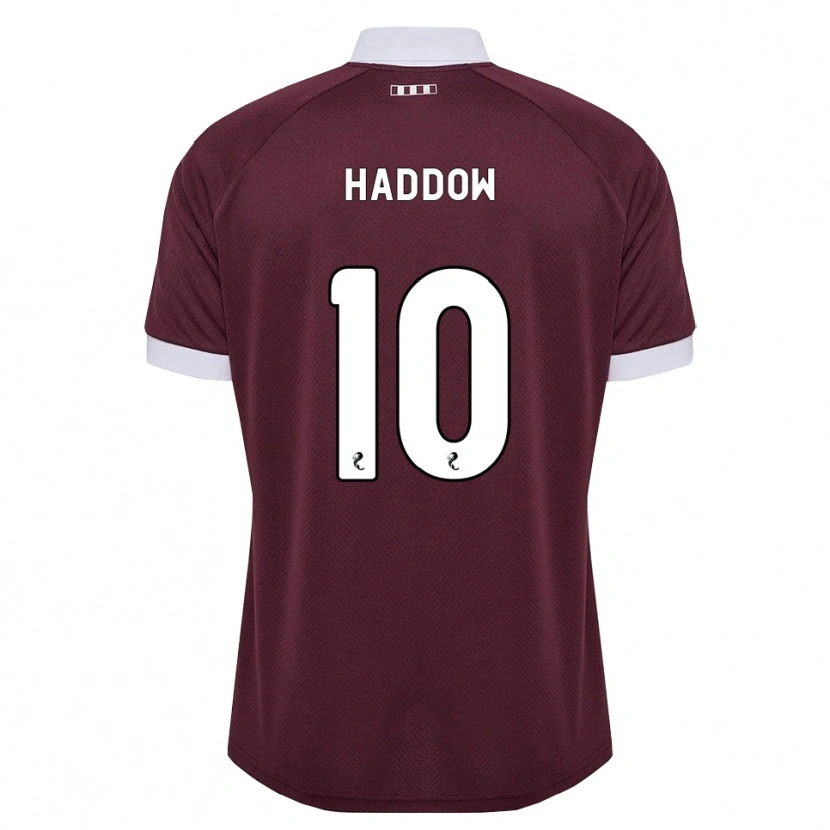Danxen Barn Aiden Haddow #10 Vinröd Vit Hemmatröja Matchtröjor 2026/27 Tröjor T-Tröja