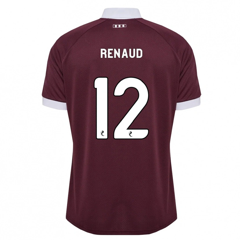 Danxen Barn Tom Renaud #12 Vinröd Vit Hemmatröja Matchtröjor 2026/27 Tröjor T-Tröja