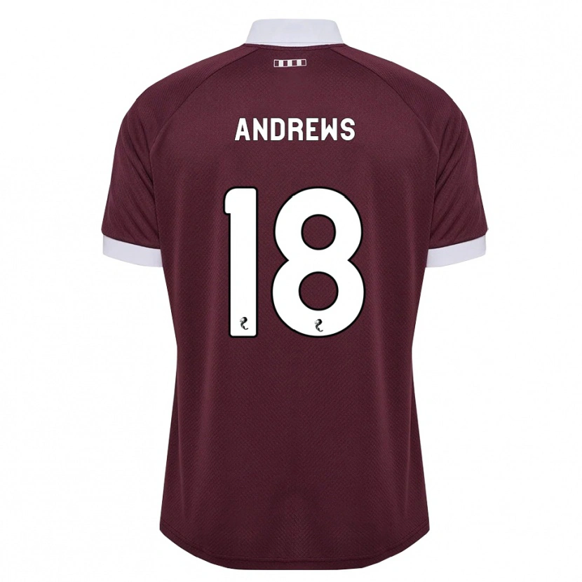Danxen Barn Joely Andrews #18 Vinröd Vit Hemmatröja Matchtröjor 2026/27 Tröjor T-Tröja