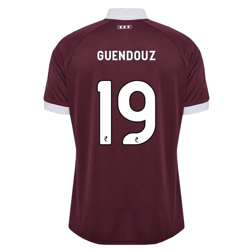 Danxen Barn Sabri Guendouz #19 Vinröd Vit Hemmatröja Matchtröjor 2026/27 Tröjor T-Tröja