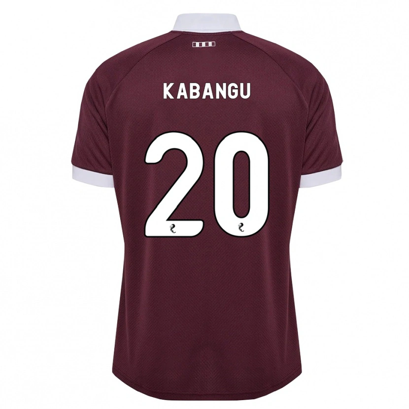 Danxen Barn Elton Kabangu #20 Vinröd Vit Hemmatröja Matchtröjor 2026/27 Tröjor T-Tröja