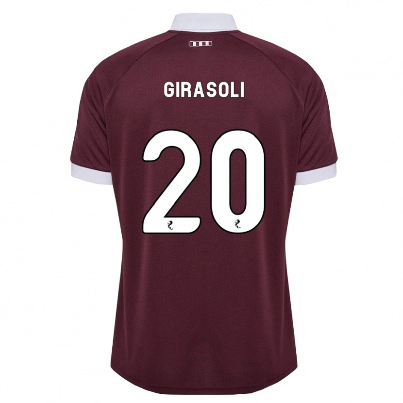 Danxen Barn Carly Girasoli #20 Vinröd Vit Hemmatröja Matchtröjor 2026/27 Tröjor T-Tröja