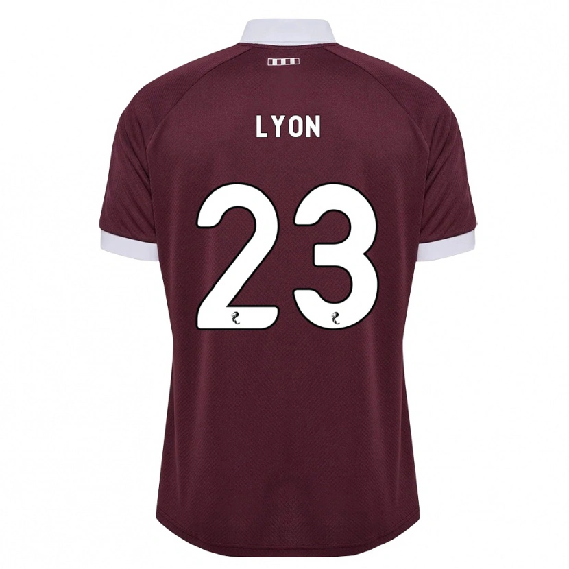 Danxen Barn Jack Lyon #23 Vinröd Vit Hemmatröja Matchtröjor 2026/27 Tröjor T-Tröja