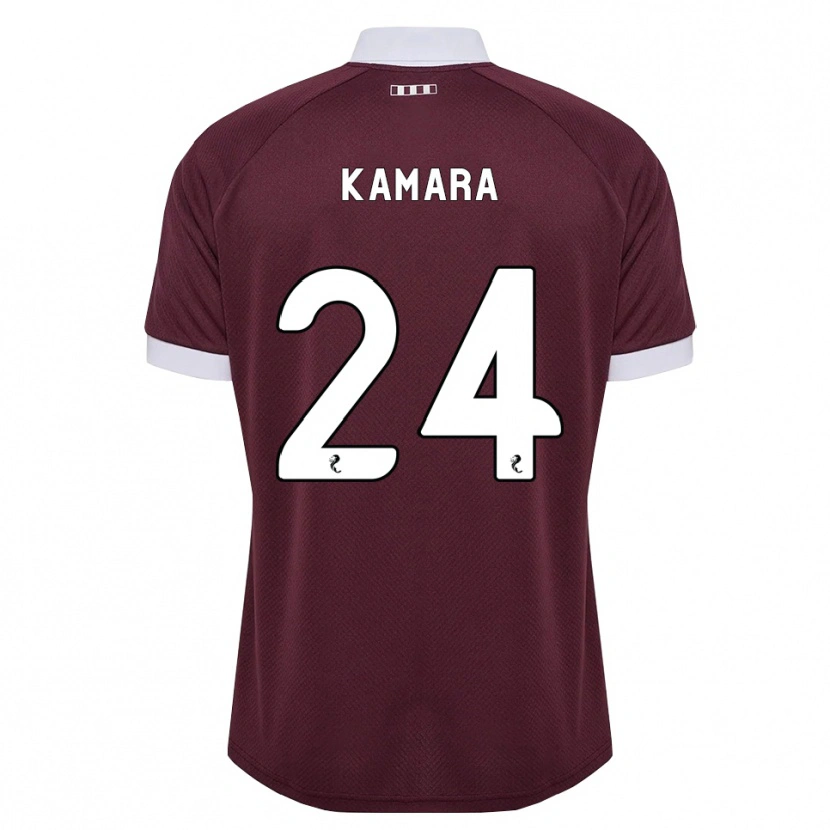Danxen Barn Mj Kamson-Kamara #24 Vinröd Vit Hemmatröja Matchtröjor 2026/27 Tröjor T-Tröja