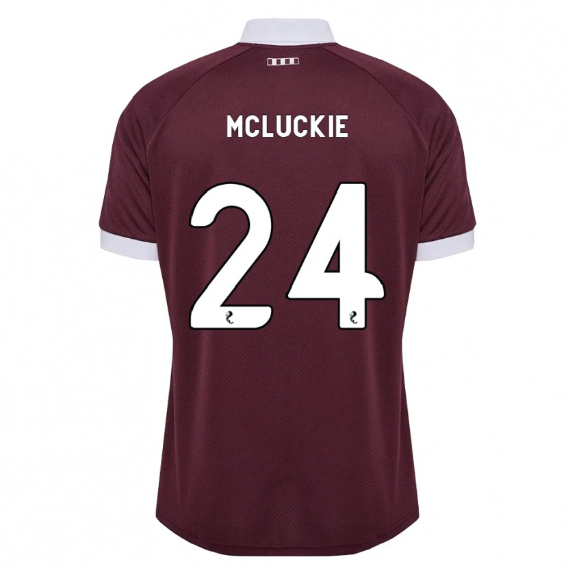Danxen Barn Bobby Mcluckie #24 Vinröd Vit Hemmatröja Matchtröjor 2026/27 Tröjor T-Tröja