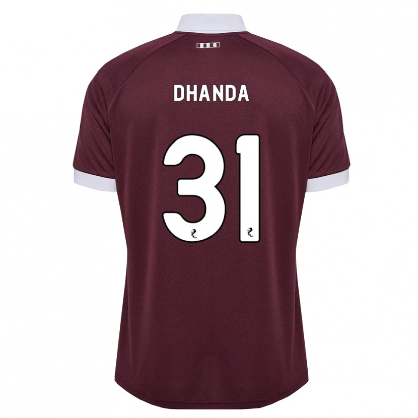 Danxen Barn Yan Dhanda #31 Vinröd Vit Hemmatröja Matchtröjor 2026/27 Tröjor T-Tröja