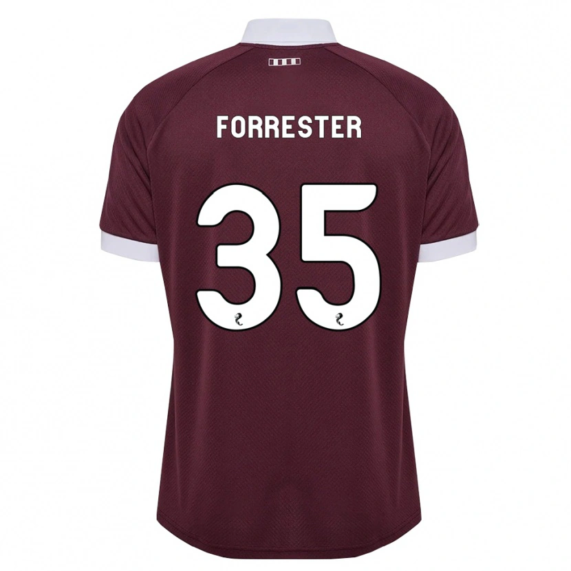 Danxen Barn Adam Forrester #35 Vinröd Vit Hemmatröja Matchtröjor 2026/27 Tröjor T-Tröja
