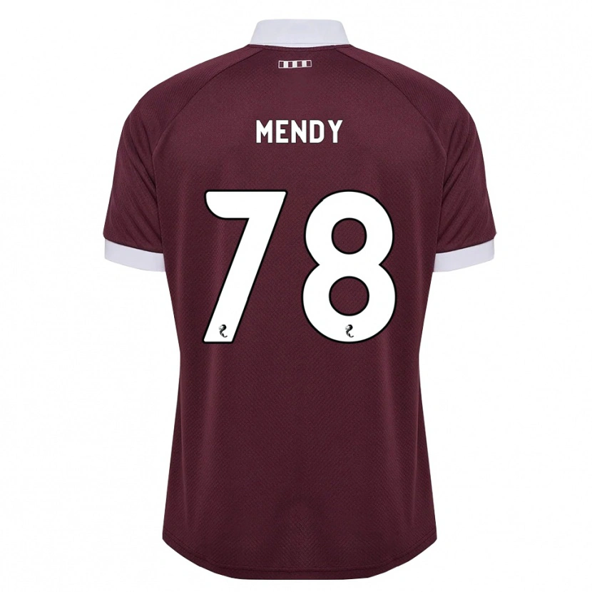 Danxen Barn Laurent Mendy #78 Vinröd Vit Hemmatröja Matchtröjor 2026/27 Tröjor T-Tröja
