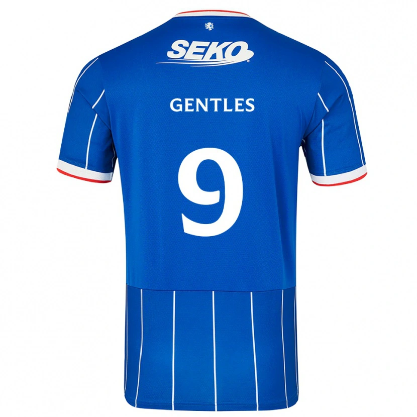 Danxen Barn Josh Gentles #9 Röd Blå Vit Hemmatröja Matchtröjor 2026/27 Tröjor T-Tröja