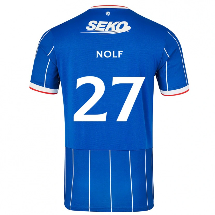 Danxen Barn Madeline Nolf #27 Röd Blå Vit Hemmatröja Matchtröjor 2026/27 Tröjor T-Tröja