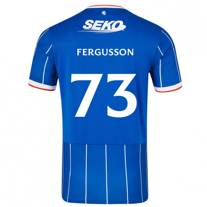 Danxen Barn Coben Fergusson #73 Röd Blå Vit Hemmatröja Matchtröjor 2026/27 Tröjor T-Tröja