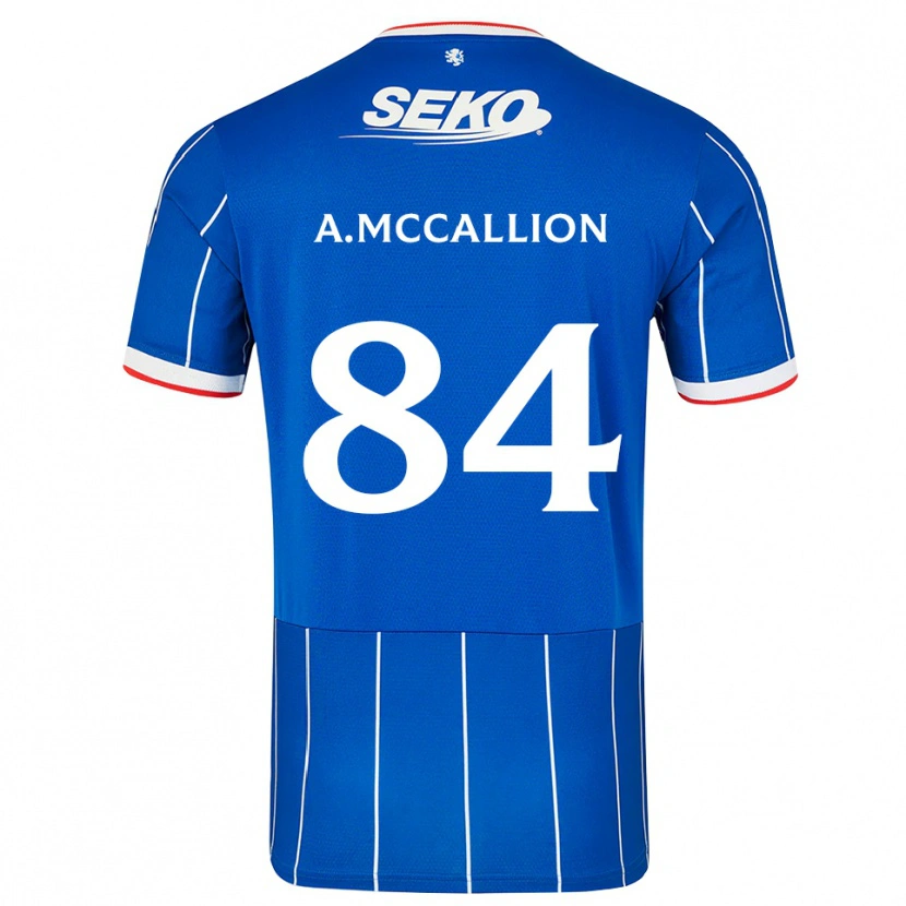 Danxen Barn Aiden Mccallion #84 Röd Blå Vit Hemmatröja Matchtröjor 2026/27 Tröjor T-Tröja
