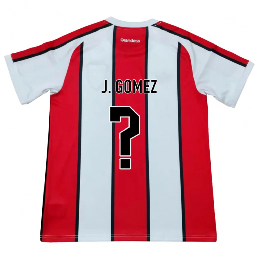 Danxen Barn Joaquin Gomez #0 Vit Röd Svart Bortatröja Matchtröjor 2026/27 Tröjor T-Tröja