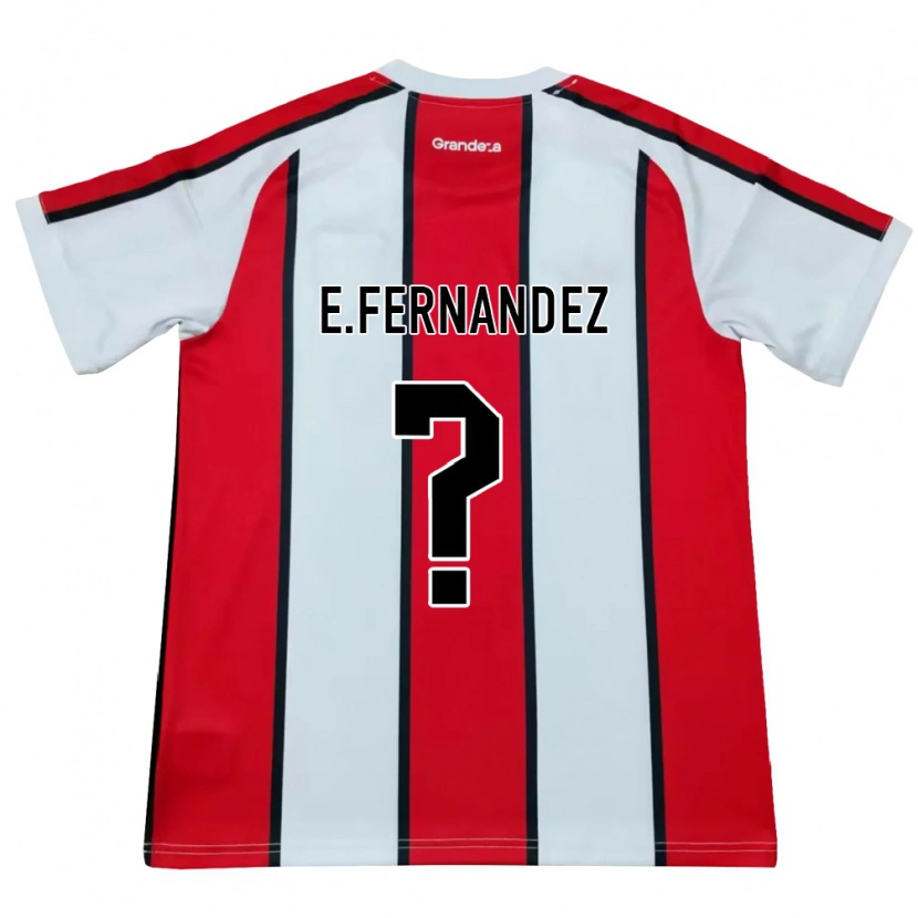 Danxen Barn Esteban Fernandez #0 Vit Röd Svart Bortatröja Matchtröjor 2026/27 Tröjor T-Tröja