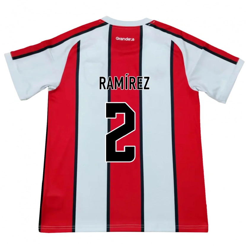 Danxen Barn Tobías Ramírez #2 Vit Röd Svart Bortatröja Matchtröjor 2026/27 Tröjor T-Tröja