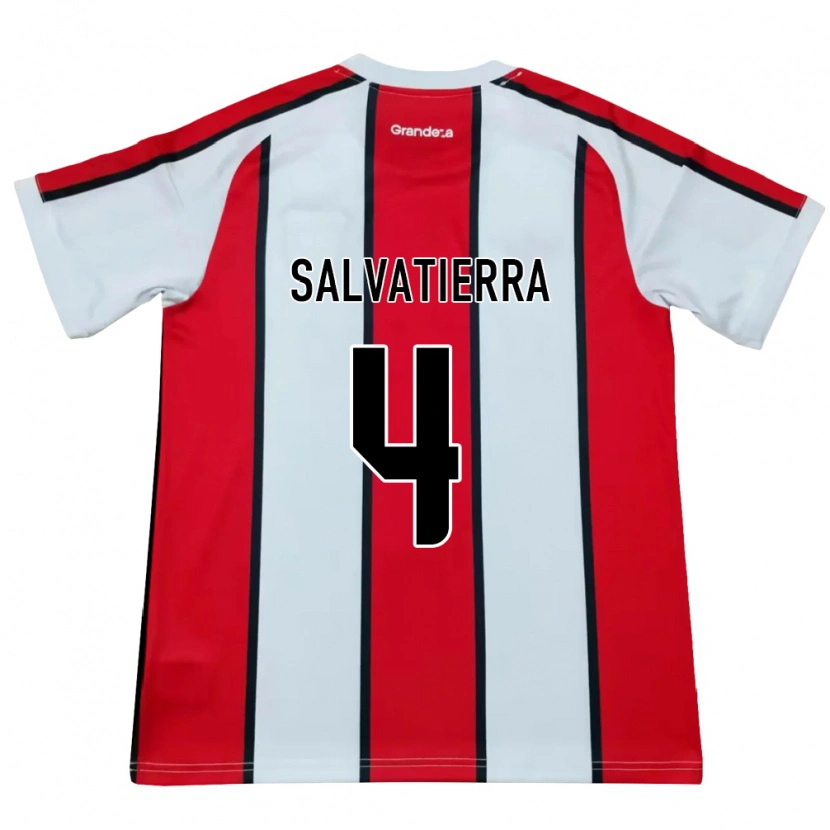 Danxen Barn Thiago Salvatierra #4 Vit Röd Svart Bortatröja Matchtröjor 2026/27 Tröjor T-Tröja