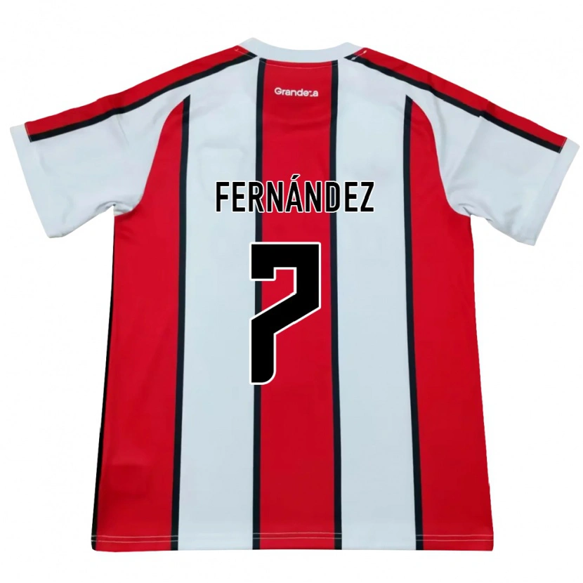 Danxen Barn Román Fernández #7 Vit Röd Svart Bortatröja Matchtröjor 2026/27 Tröjor T-Tröja