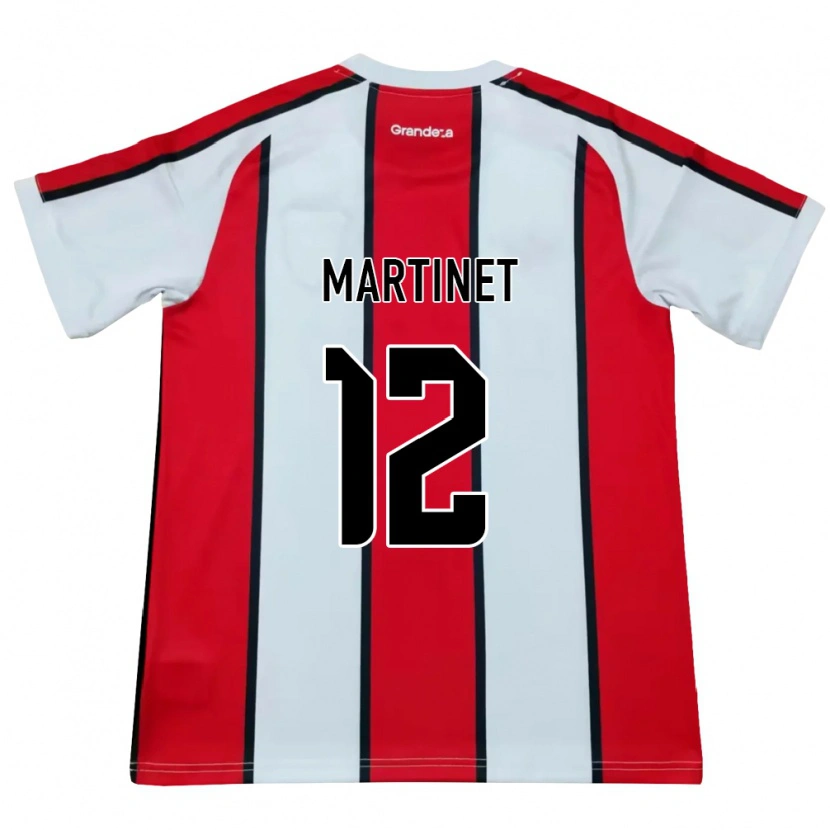 Danxen Barn Jeremías Martinet #12 Vit Röd Svart Bortatröja Matchtröjor 2026/27 Tröjor T-Tröja