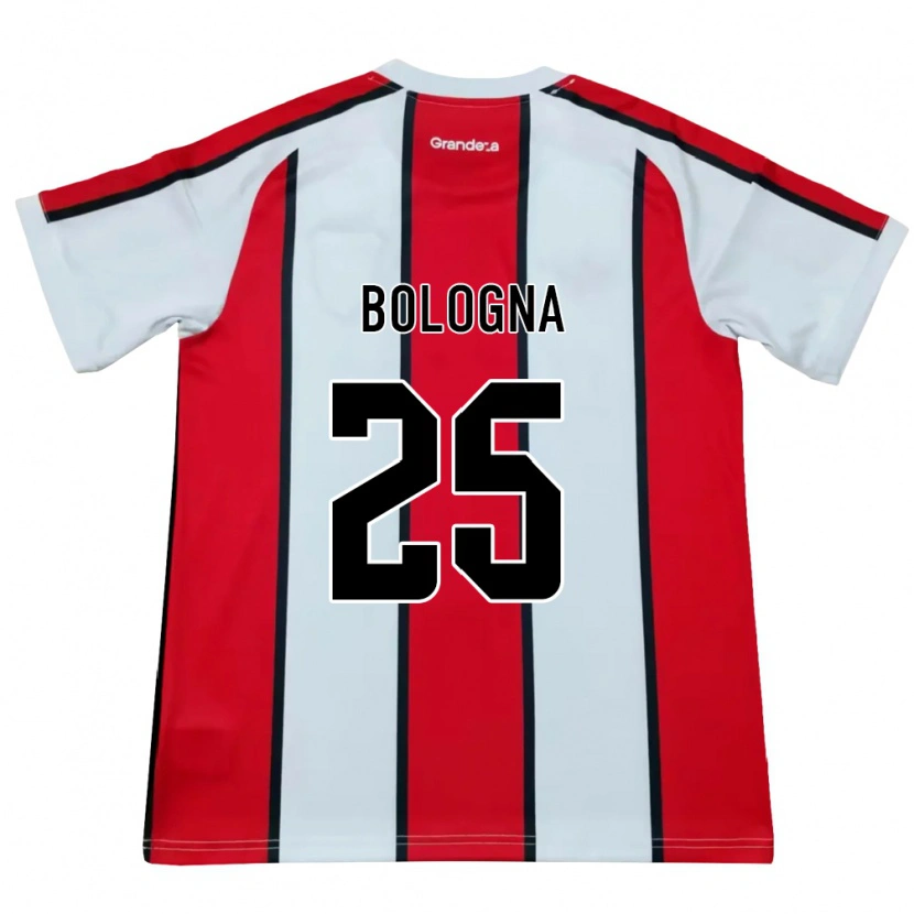 Danxen Barn Enrique Bologna #25 Vit Röd Svart Bortatröja Matchtröjor 2026/27 Tröjor T-Tröja