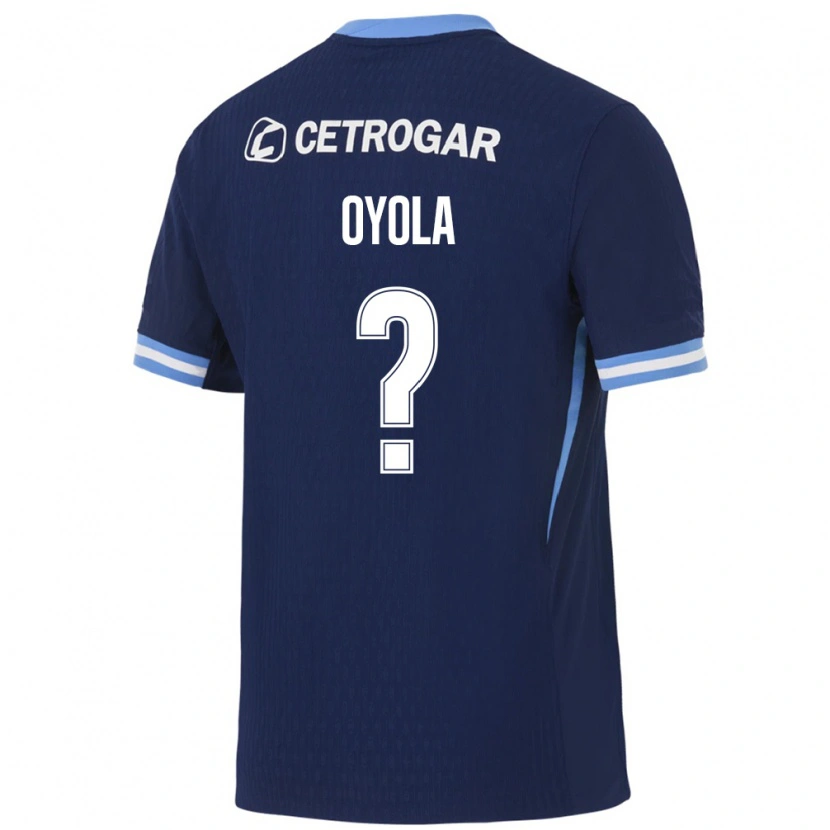 Danxen Barn Cristian Oyola #0 Kungligt Blå Ljusblå Vit Bortatröja Matchtröjor 2026/27 Tröjor T-Tröja