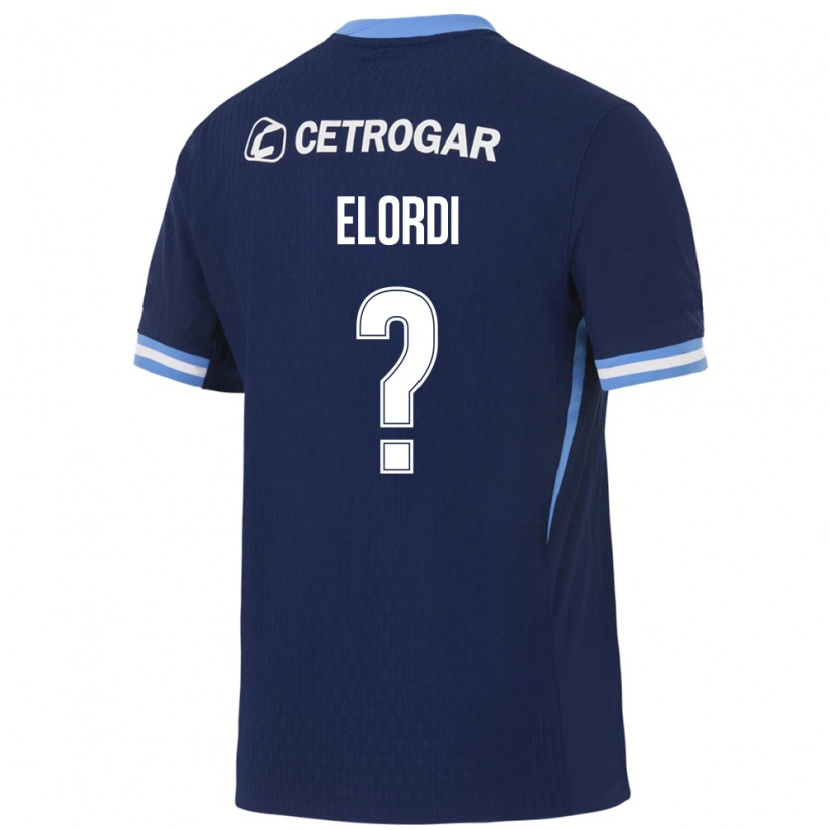 Danxen Barn Juan Elordi #0 Kungligt Blå Ljusblå Vit Bortatröja Matchtröjor 2026/27 Tröjor T-Tröja