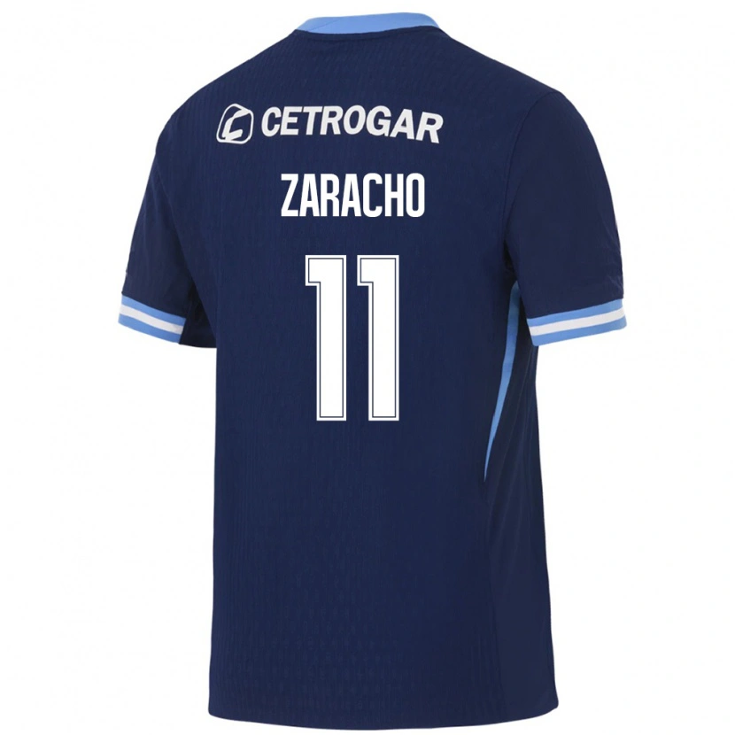 Danxen Barn Matías Zaracho #11 Kungligt Blå Ljusblå Vit Bortatröja Matchtröjor 2026/27 Tröjor T-Tröja