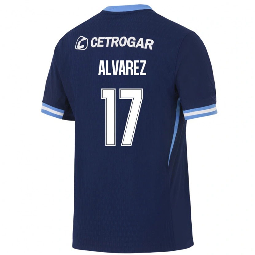 Danxen Barn Lucas Alvarez #17 Kungligt Blå Ljusblå Vit Bortatröja Matchtröjor 2026/27 Tröjor T-Tröja