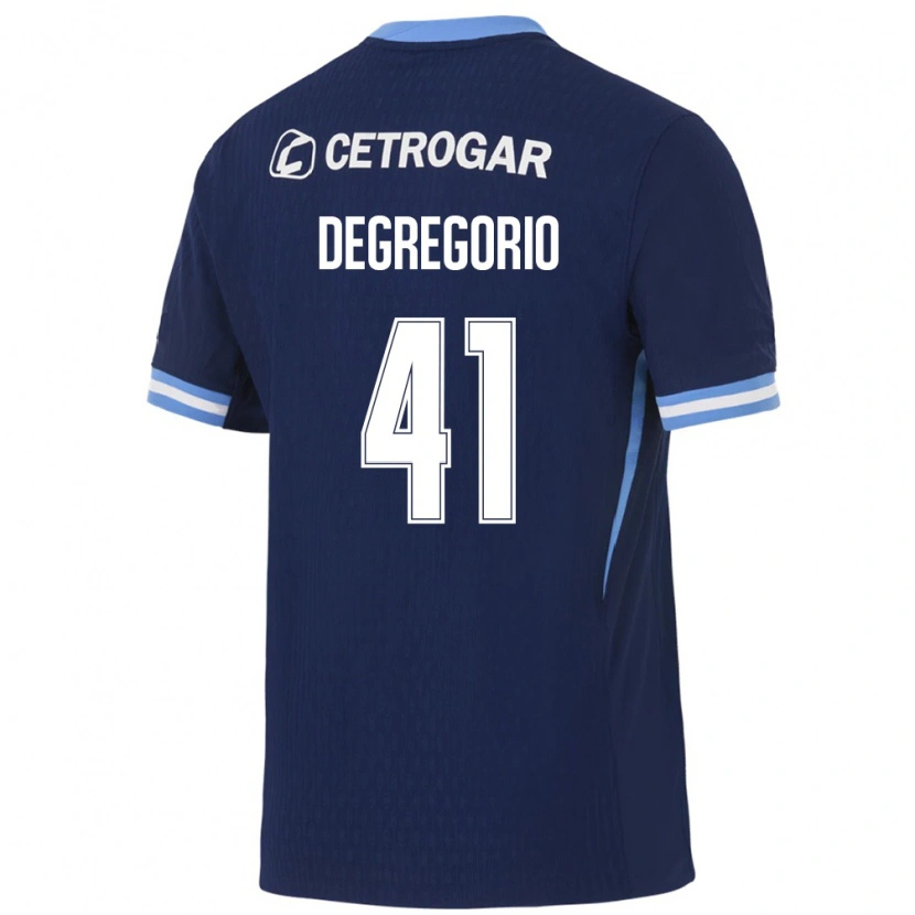 Danxen Barn Ramiro Degregorio #41 Kungligt Blå Ljusblå Vit Bortatröja Matchtröjor 2026/27 Tröjor T-Tröja