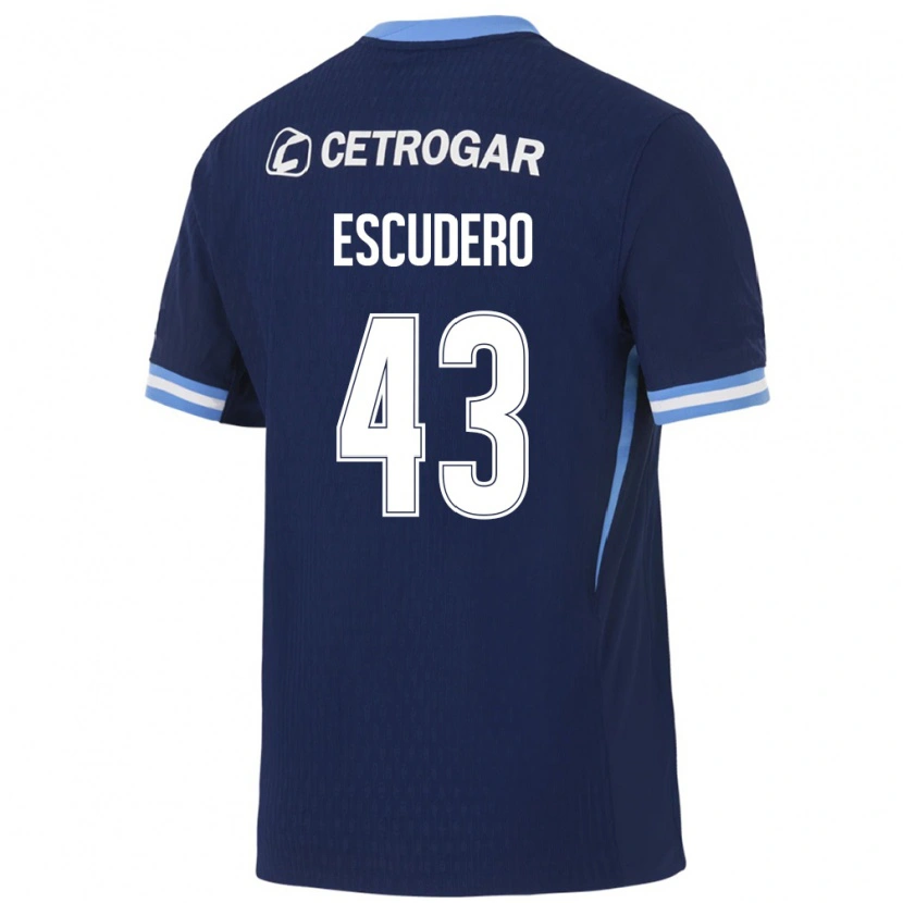Danxen Barn Gonzalo Escudero #43 Kungligt Blå Ljusblå Vit Bortatröja Matchtröjor 2026/27 Tröjor T-Tröja
