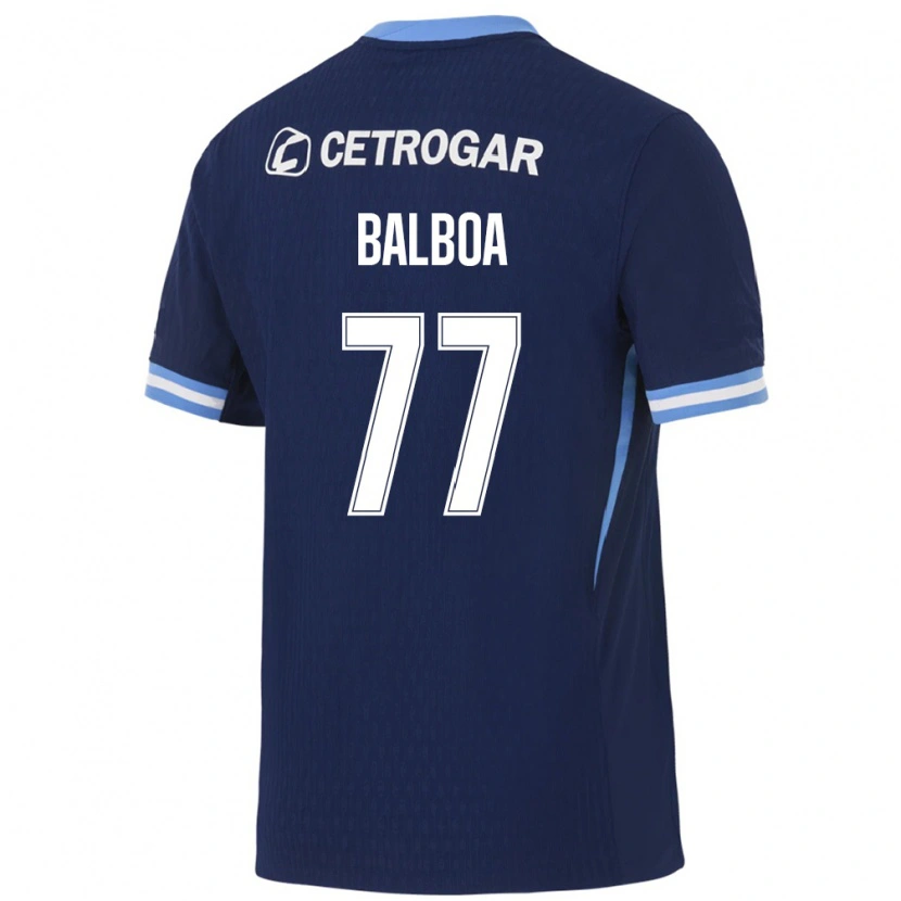 Danxen Barn Adrián Balboa #77 Kungligt Blå Ljusblå Vit Bortatröja Matchtröjor 2026/27 Tröjor T-Tröja