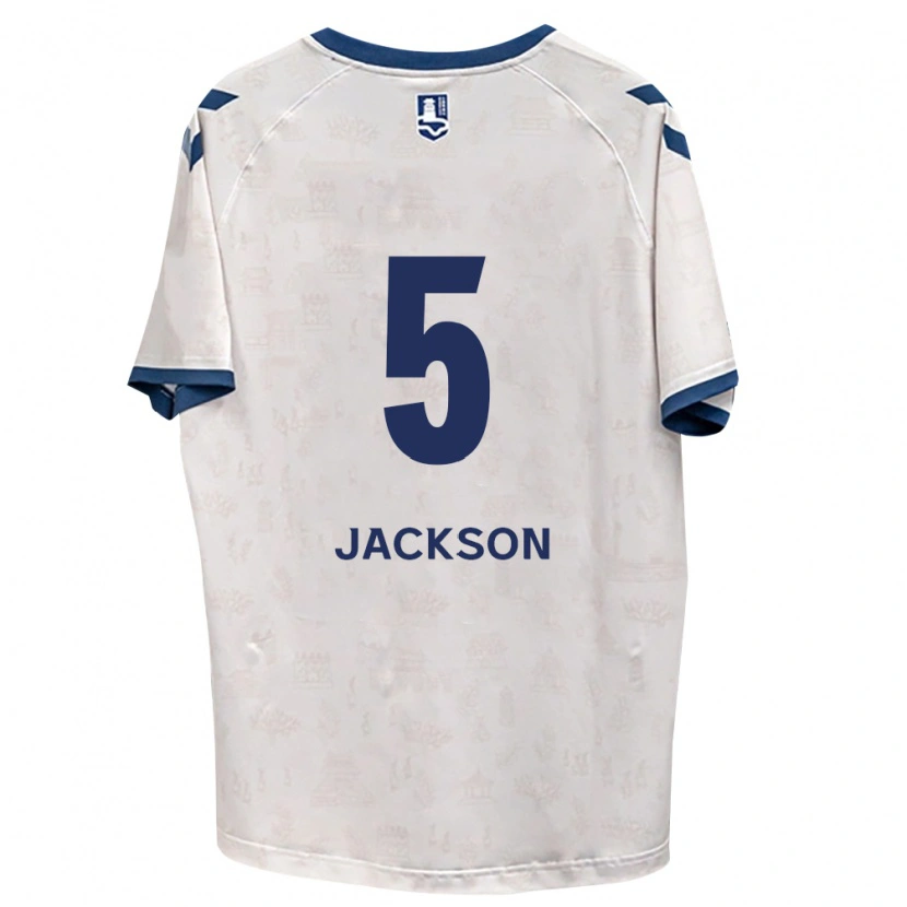 Danxen Barn Lachlan Jackson #5 Kungligt Blå Vit Bortatröja Matchtröjor 2026/27 Tröjor T-Tröja
