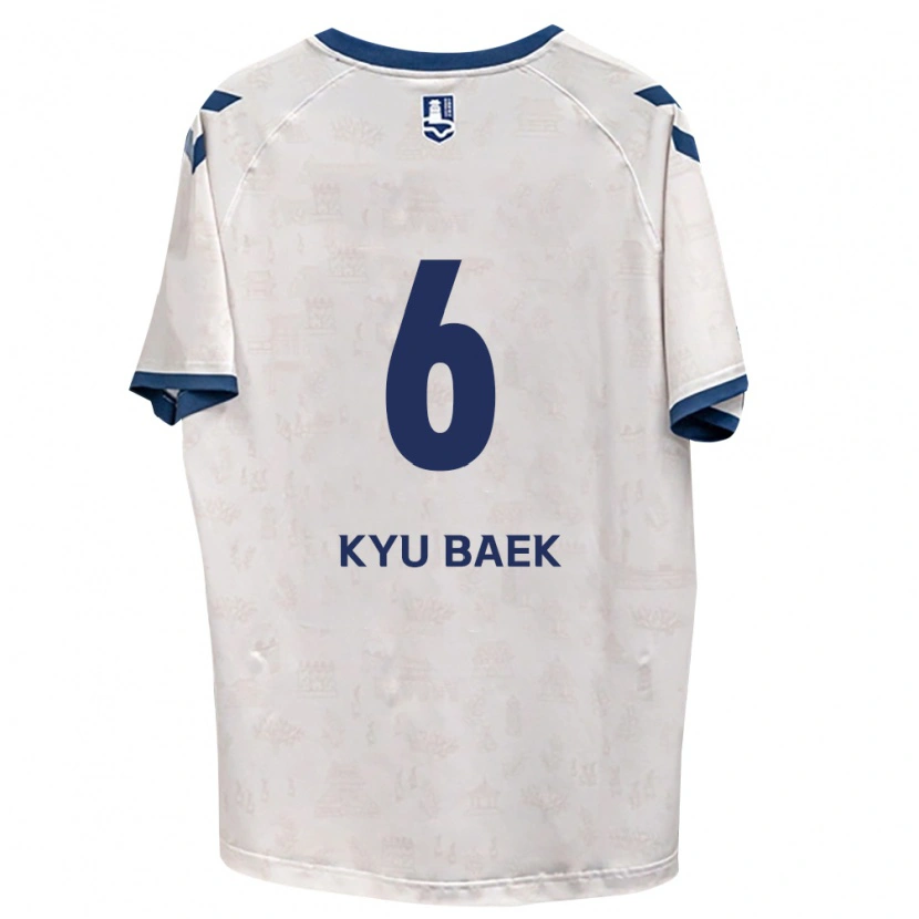 Danxen Barn Kyu-Baek Choi #6 Kungligt Blå Vit Bortatröja Matchtröjor 2026/27 Tröjor T-Tröja