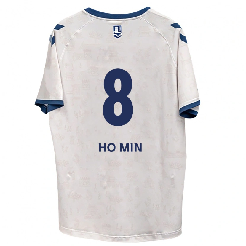 Danxen Barn Ho-Min Kang #8 Kungligt Blå Vit Bortatröja Matchtröjor 2026/27 Tröjor T-Tröja