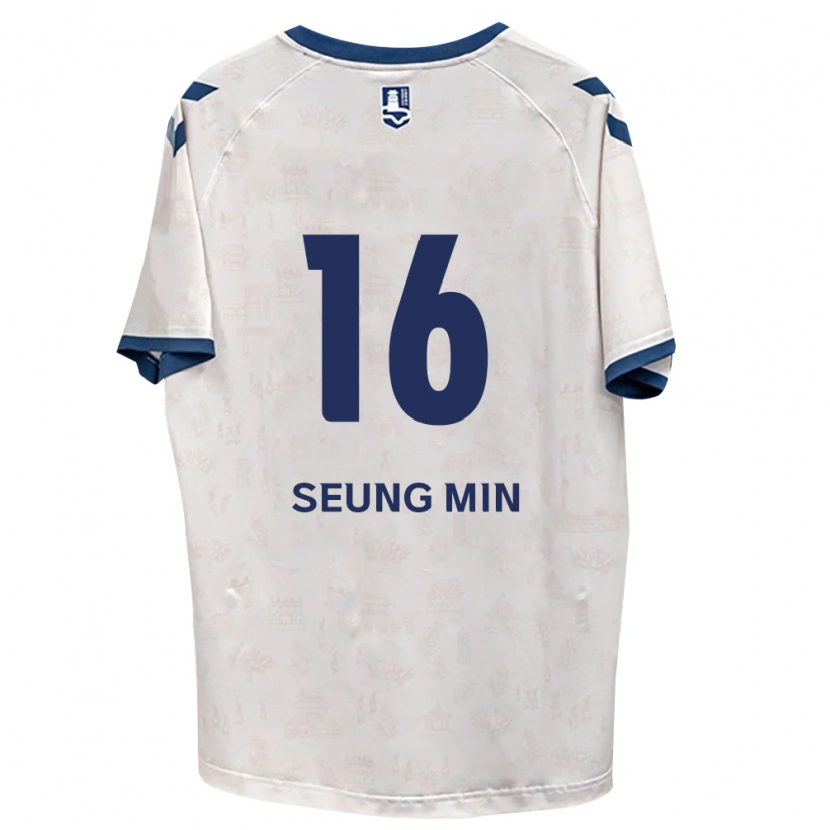 Danxen Barn Seung-Min Hwang #16 Kungligt Blå Vit Bortatröja Matchtröjor 2026/27 Tröjor T-Tröja