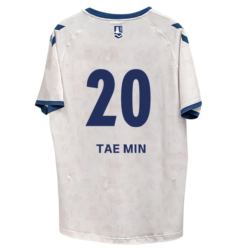 Danxen Barn Tae-Min Kim #20 Kungligt Blå Vit Bortatröja Matchtröjor 2026/27 Tröjor T-Tröja
