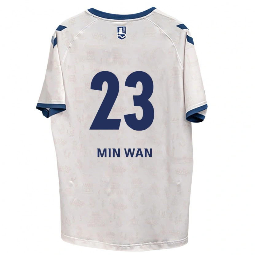 Danxen Barn Min-Wan Kang #23 Kungligt Blå Vit Bortatröja Matchtröjor 2026/27 Tröjor T-Tröja