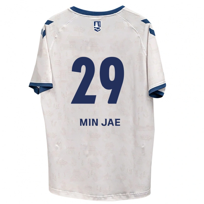 Danxen Barn Min-Jae Kang #29 Kungligt Blå Vit Bortatröja Matchtröjor 2026/27 Tröjor T-Tröja