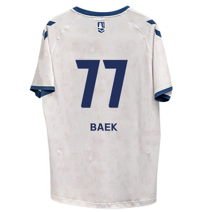 Danxen Barn Kyeong Baek #77 Kungligt Blå Vit Bortatröja Matchtröjor 2026/27 Tröjor T-Tröja